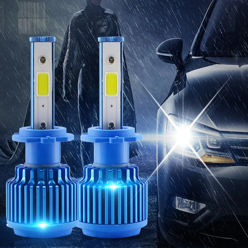Автомобильные светодиодные фары Elglux H7 H1 9006 72 Вт 8000LM 6000 К Flasher Motos противотуманные