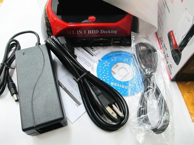 2,5 3,5 1 IDE 2 SATA USB2.0 Двойной внешний жесткий диск Двойная док-станция клонирование; копирование OTB HUB Reader US Plug