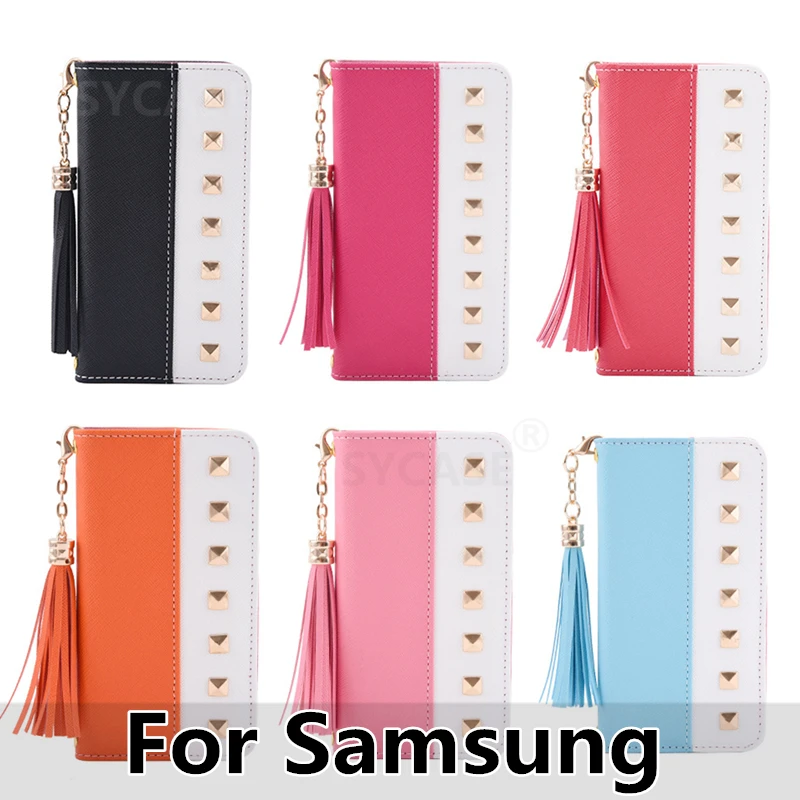 SYCASE мода бахромой заклепки кошелек кобура MS для samsung Galaxy S9 S9Plus Note9
