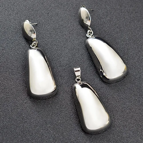 Sunny Jewelry квадратный набор украшений для женщин колье серьги кулон Модные ювелирные изделия для вечерние ювелирные изделия подарок - Окраска металла: Earrings Pendant S