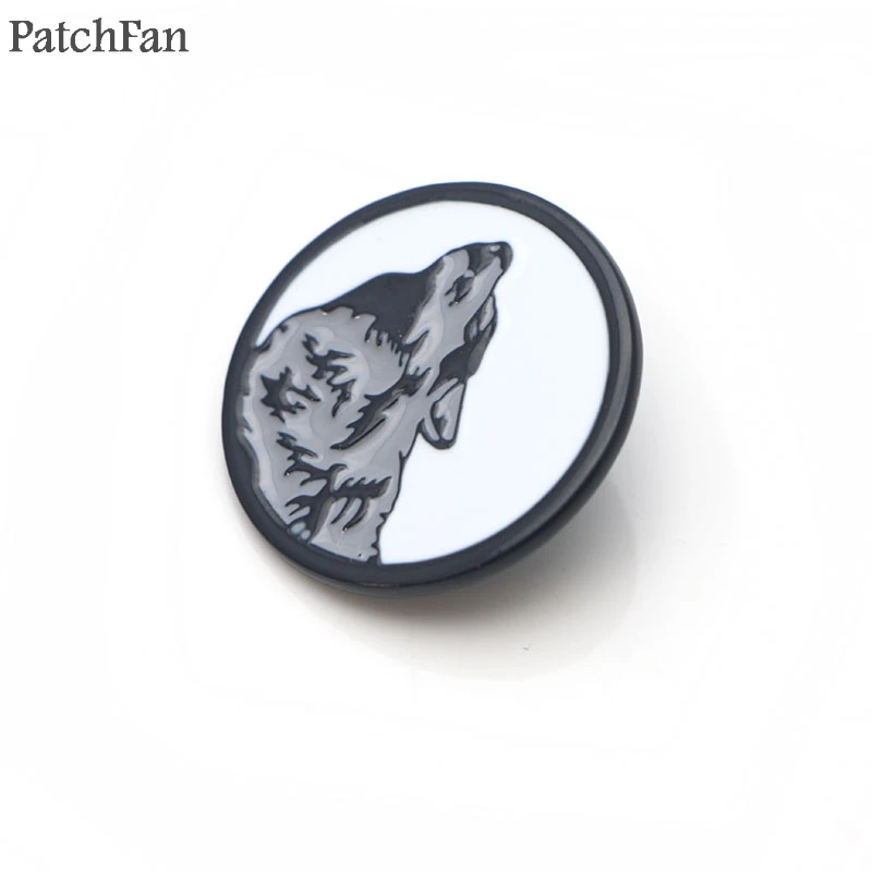 Patchfan Викинги голова Волка цинковая эмаль шпильки трендовая медаль insignia para рюкзак рубашка Броши Одежда значок для мужчин женщин A1658