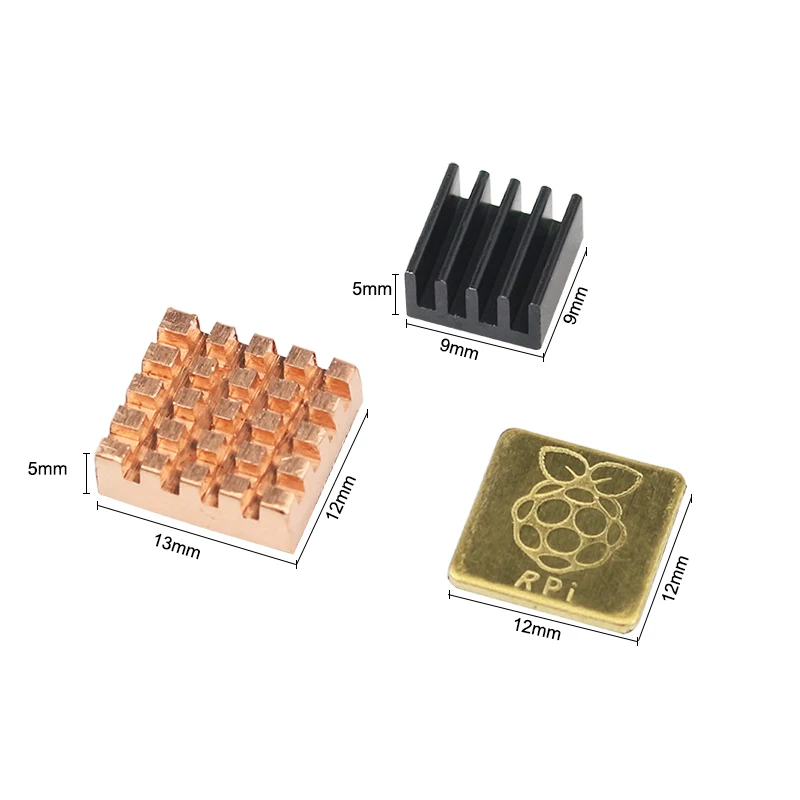 

Raspberry Pi Heat Sink 1 Aluminum + 2 Copper with Logo Cooling Pad disipador Heatsink