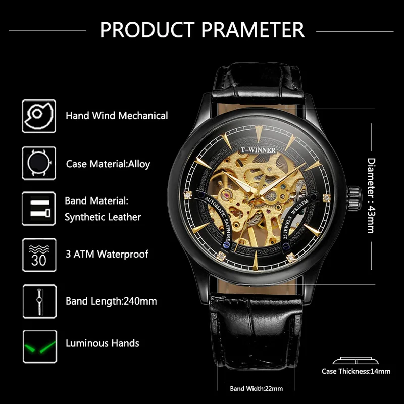 Forsining Mens Watch Top Brand Luxury Military Sport Hand Wind Mechanical Wristwatch Skeleton Male Clock relogio masculino 0650 | Наручные