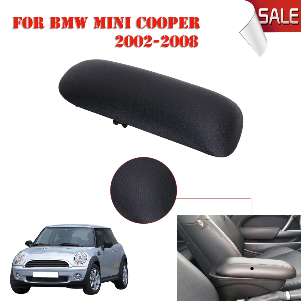Console Storage Box Arm Rest Pad Armrest Lid Cover For BMW Mini Cooper R56 R50 R53 2002 2004 2005 2006 2007 2008 Black Leather | Автомобили