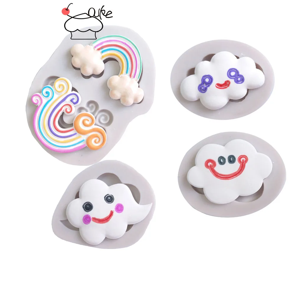 Радужная облако Звезды Луна силиконовая форма кухонные инструменты конфеты печенье шоколадная форма детское украшение для кексов