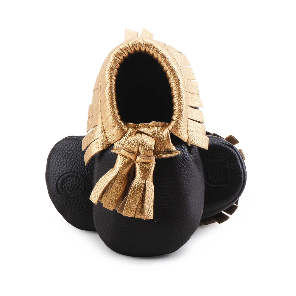 Модная обувь с кисточками для новорожденных девочек мягкой подошвой без