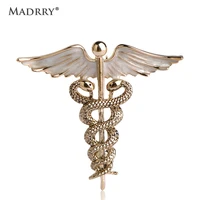madrry creative couple snake brooches for women men kids enamel wing hijab lapel pins badges bag backpack funny accessories