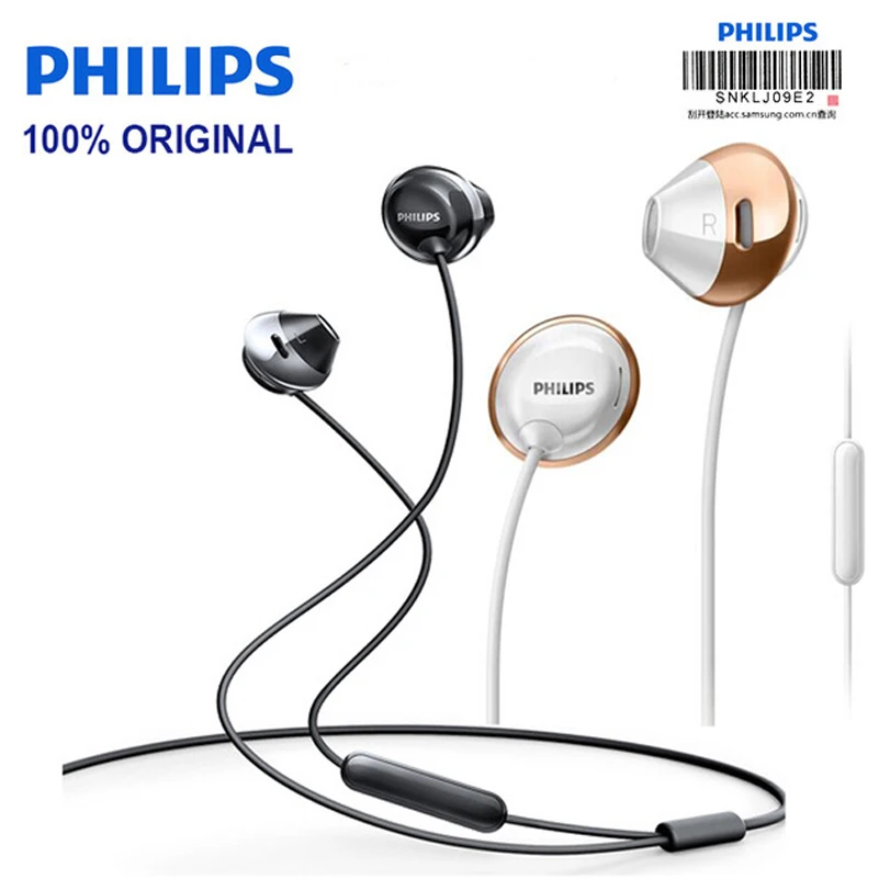 Наушники Philips SHE4205 с микрофоном проводные наушники вкладыши шумоподавлением для