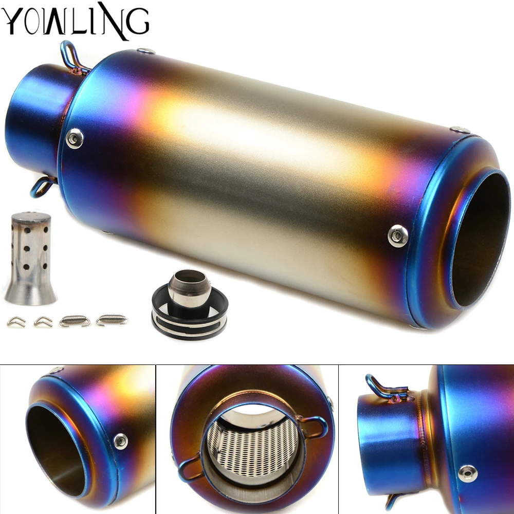 

Motorcycle modified FOR Kawasaki Z650 Z900 Z800 Z250 Z300 Z125 EX250 EX300 ZX-6R ZX-10R straight barrel Scooter exhaust pipe