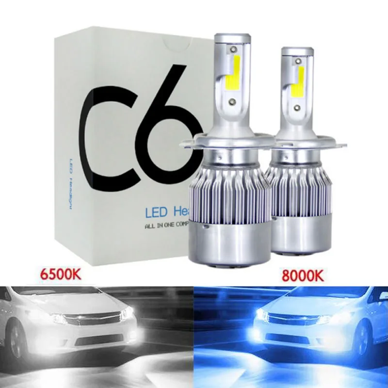 

1pairs Auto 6500K 8000K LED H4 H1 H3 H8 H9 H11 9005 HB3 9006 HB4 9004 9007 H13 880 H7 LED Headlight Bulbs Car Light Lamp 12V