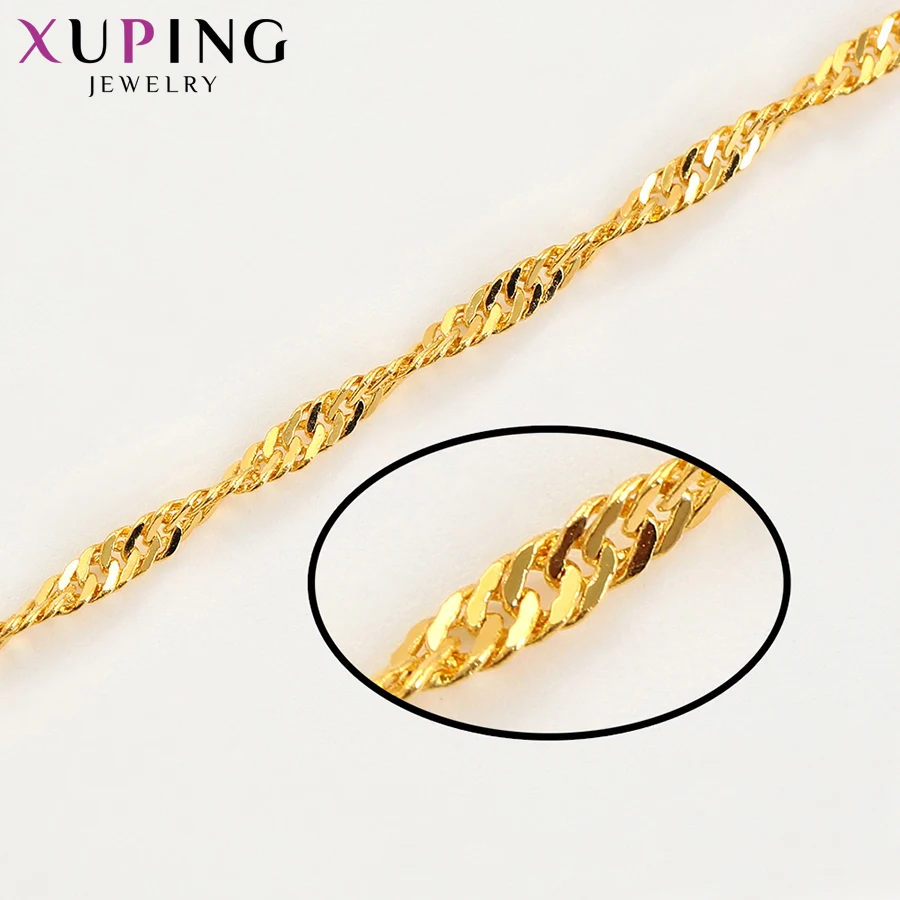 Модное Длинное Ожерелье Xuping с покрытием из чистого золота для женщин и девушек