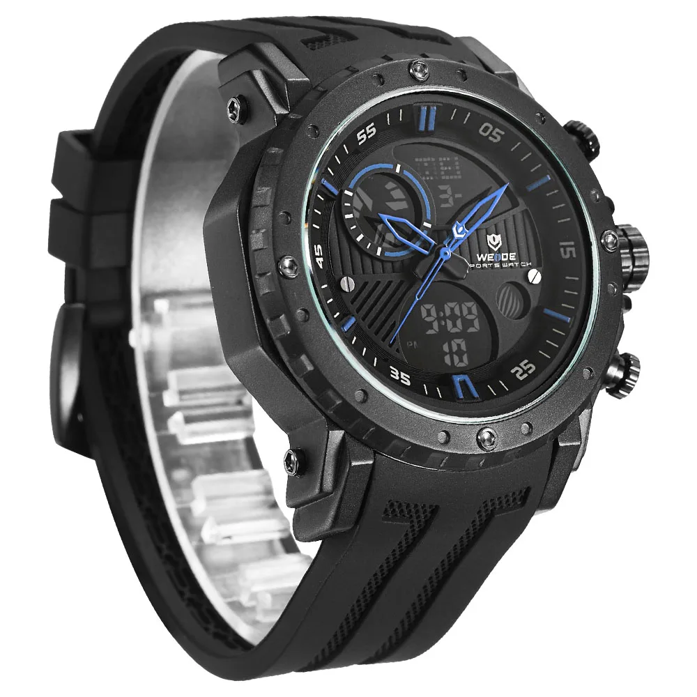 WEIDE часы для мужчин Роскошные Saat мужские спортивные силиконовые аналоговые
