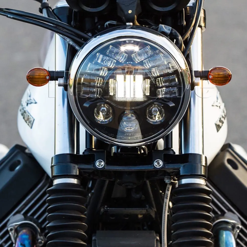 

WHDZ 1pc 5-3/4 5.75 inch LED Headlight H4 High Low Beam Headlamp for Harley Davidson