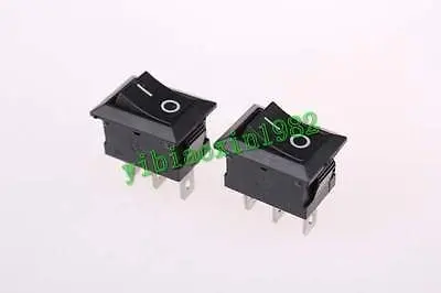 

50Pcs SPDT AC250V 6A/12A AC125V 10A Black Boat Rocker Switch