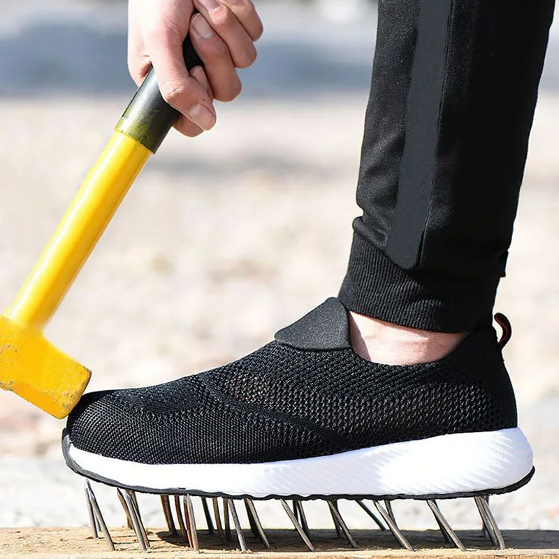 Рабочие защитные ботинки Мужская обувь со стальным носком дышащая защитная для