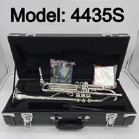 brand new 4435s professional bb trumpet silver plated musical instrument professional trumpet with case mouthpiece accessories