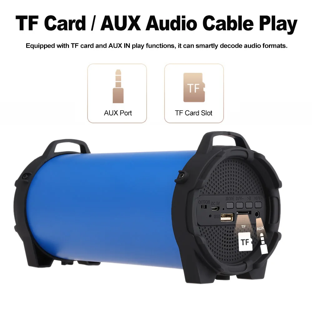 Беспроводной Bluetooth динамик открытый Soundbox 10 Вт стерео Бас Сабвуфер Поддержка FM