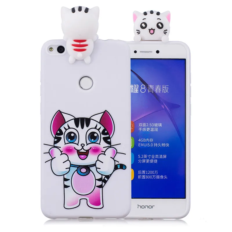 3D мягкий силиконовый чехол из ТПУ для huawei Honor 8 Lite Милый Панда Сова Телефон с единорогом чехол s для huawei P10 P9 P8 Lite чехол - Цвет: I