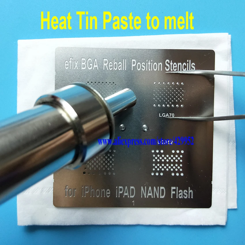 Efix 4 в 1 IP NAND Flash BGA позиция реболлинга станции трафареты Тепловая пушка для iPhone iPad PCIE HDD чип IC ремонт наборы инструментов