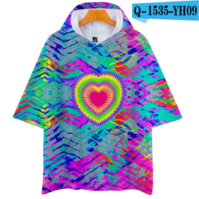 3d-4256 3D Tie Dye Flashbacks Толстовка Футболка мужская женская цветная психоделическая Футболка модная Harajuku фирменная футболка одежда - Цвет: 3d-4256