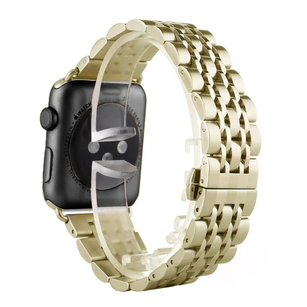 Ремешок из нержавеющей стали для Apple Watch Band 42 мм 38 iWatch 4 3 2 1 40 44 сменный Браслет 5