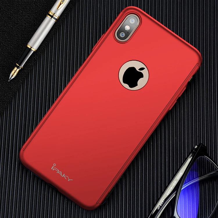 IPaky для iphone XR чехол ультра тонкий 360 Полный корпус+ Закаленное стекло протектор экрана для apple iphone XS MAX X XR 10 чехлы