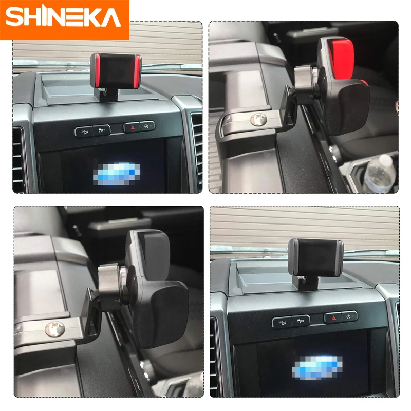 Держатель для телефона SHINEKA Ford F150 2015 + универсальный 360 градусов ABS декоративные