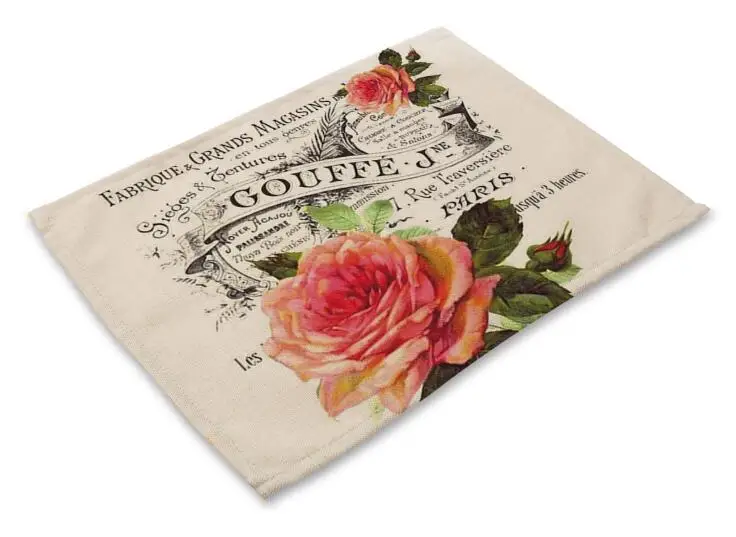 Настольный коврик с рисунком льняная салфетка Place mat hot retro butterfly style полиэстеровый