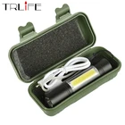 3800 лм встроенный 14500 USB Перезаряжаемый Мини светодиодный фонарик Q5 + COB 3 режима фонарики для использования в помещении или на улице для рыбалки