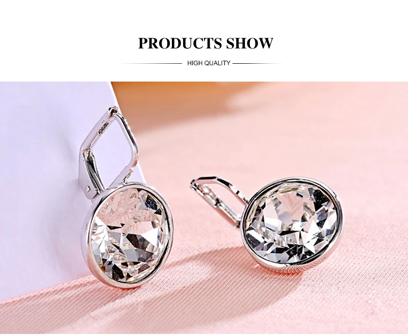 Baffin кристаллами от Swarovski Bella мини пирсинг Серьги Мода г. Серьги-гвоздики ювелирных изделий партии Для женщин подарок