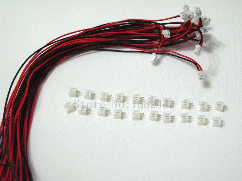 

20 комплектов Micro Mini JST 2,0 PH 2-контактный разъем с проводами и кабелями 300 мм
