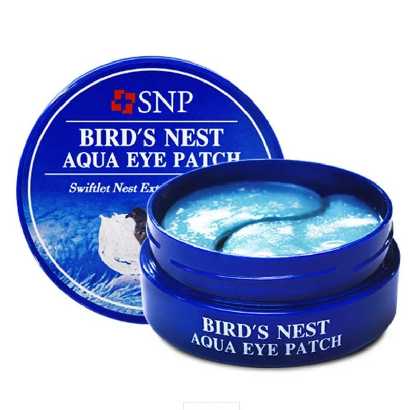 

SNP 1000mg Bird's Nest Aqua Eye Patch 60 Patches with Hyaluronic Acid Moisture EGF Anti Aging Under Eye Mask