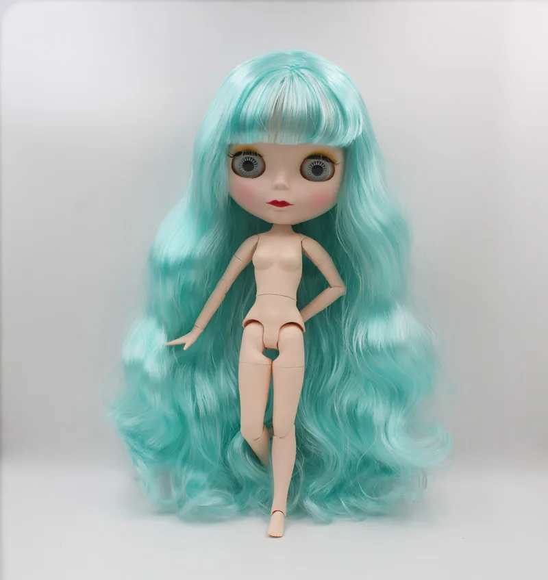 Кукла Blygirl белая небесно синяя с завитыми волосами новая кукла для лица 19