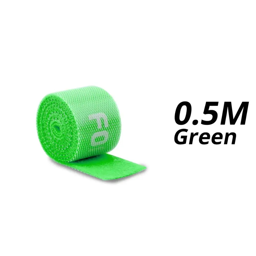 Green 0.5m Velcro FONKEN Кабельный органайзер провода моталки мышь Галстуки клип протектор наушники управление провода AUX HDMI шнур для iPhone Xiaomi USB кабель - Цвет: Green 0.5m Velcro