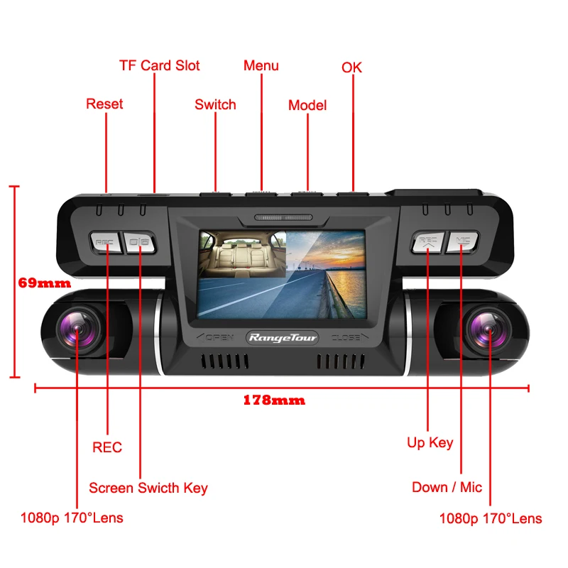 Автомобильный dvr видео видеорегистратор для автомобиля регистраторы Новатэк 96660