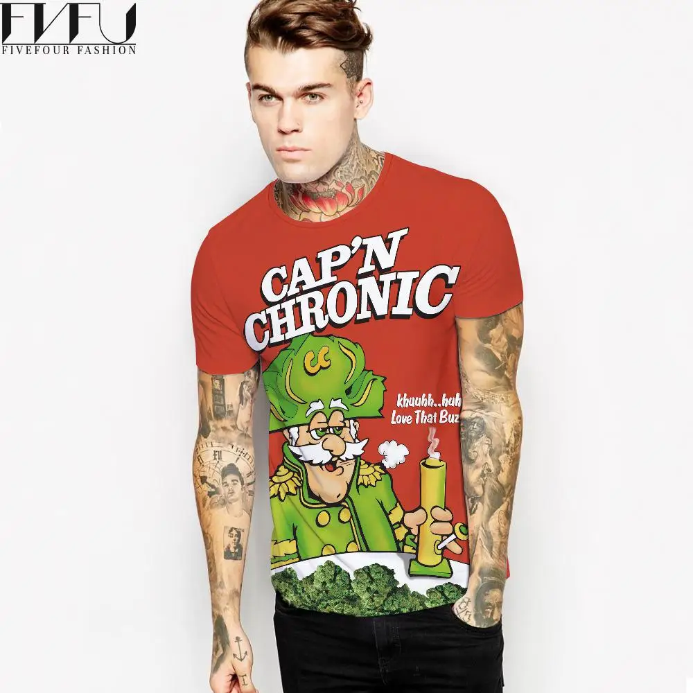 Летний стиль 2017 г. футболка Для мужчин мультфильм печати Красная короткий рукав