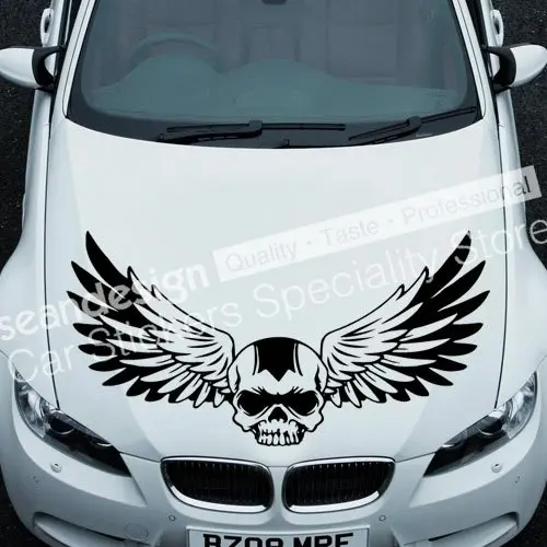 Круто! Автомобильная наклейка Totem Skull TT030 B из ПВХ (черный белый красный серый