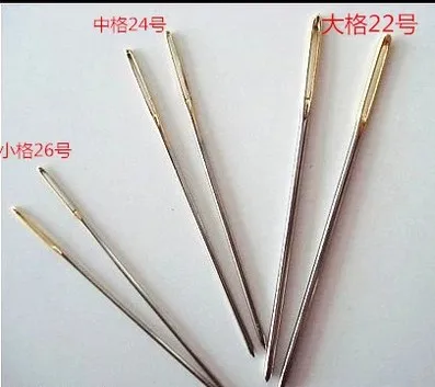 10 шт./партия #26 #24 #22 #28 золотые иглы для хвоста aida 9ct 11ct 14ct 18ct ткань вышивки крестом