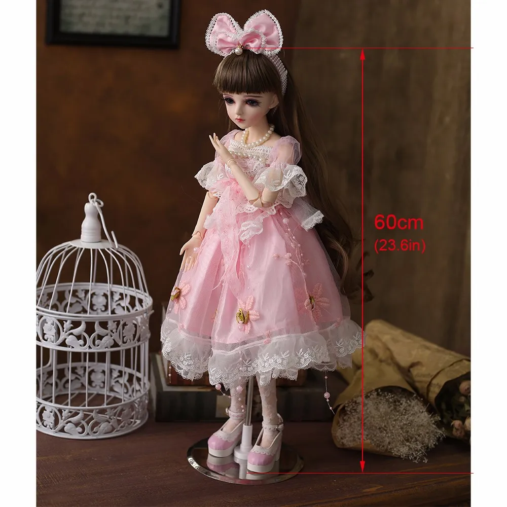 NPK, 60 см, BJD, 1/3, куклы для девочек с BJD, одежда, парики, обувь, макияж,, ручная работа, красивые игрушки, силиконовая кукла для BJD, 12 комплектов