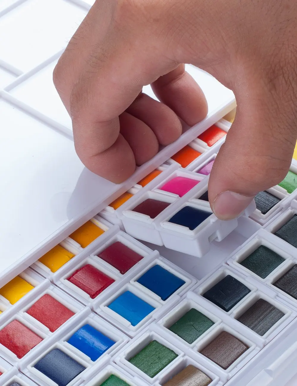 Дорожный набор акварельных красок 48 цветов Карманный чехол для набросков с