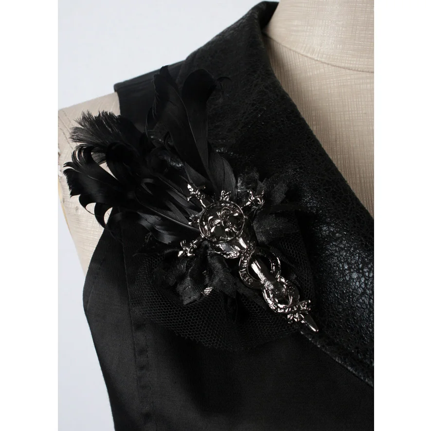 Готический Мужской панк рейва визуальный Кэй жилет рок модная одежда вампир