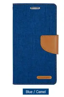 blue MERCURY GOOSPERY Холст карточки для дневника Карманный Кошелек Флип Чехол для Apple iPhone X XS XR 11 Pro Max 8 7 6 6s Plus 5 5S - Цвет: blue