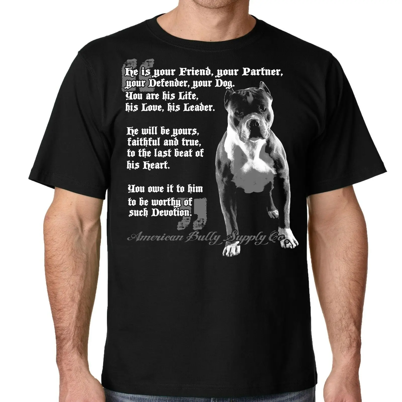 He's Your Friend Pit Bull рубашка от американского Bully Мужская черная футболка sm thru 5x