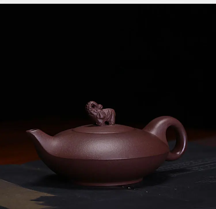 

Yixing Teapot Good luck Pot The elephant Pot sand Capacity Purple Clay Tea Pot Cup Kettle Handmade 180ml