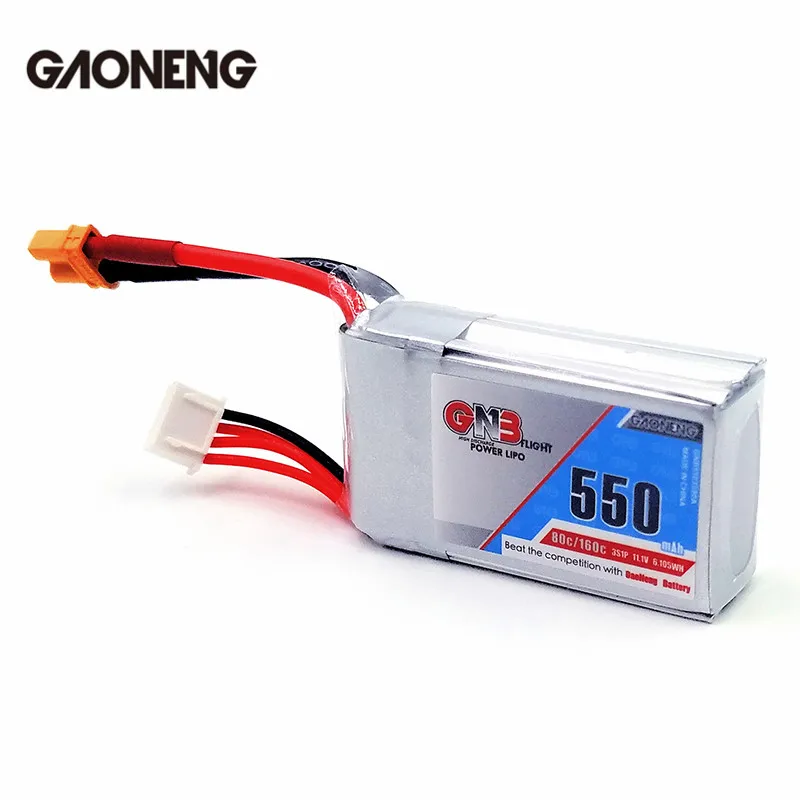 Gaoneng GNB 11,1 V 550mAh 80/160C 3S Lipo аккумулятор Перезаряжаемый XT30 разъем для lizzard95 FPV Racer Quadcopter
