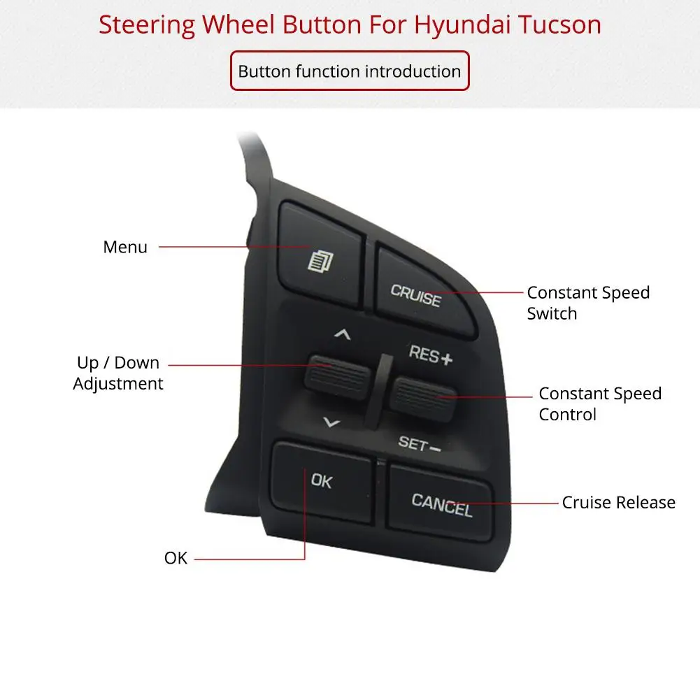 Кнопка рулевого колеса для Tucson TLC IX35 1 6 T/2 0 кнопочный переключатель Cruis правый