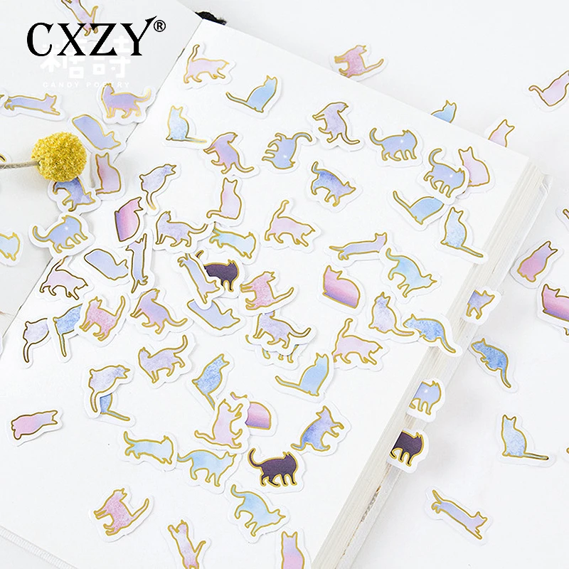 CXZY 100 шт./лот милое животное, кошечка мини-наклейка Скрапбукинг DIY коробка бумажный пакет этикетка дневник пуля журнал украшения 1T804