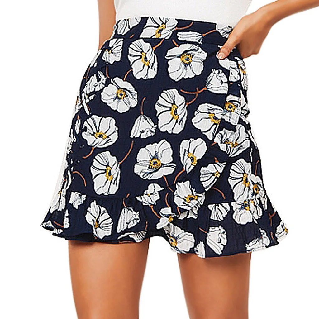 Женская Сексуальная Повседневная короткая мини-юбка с высокой талией элегантная