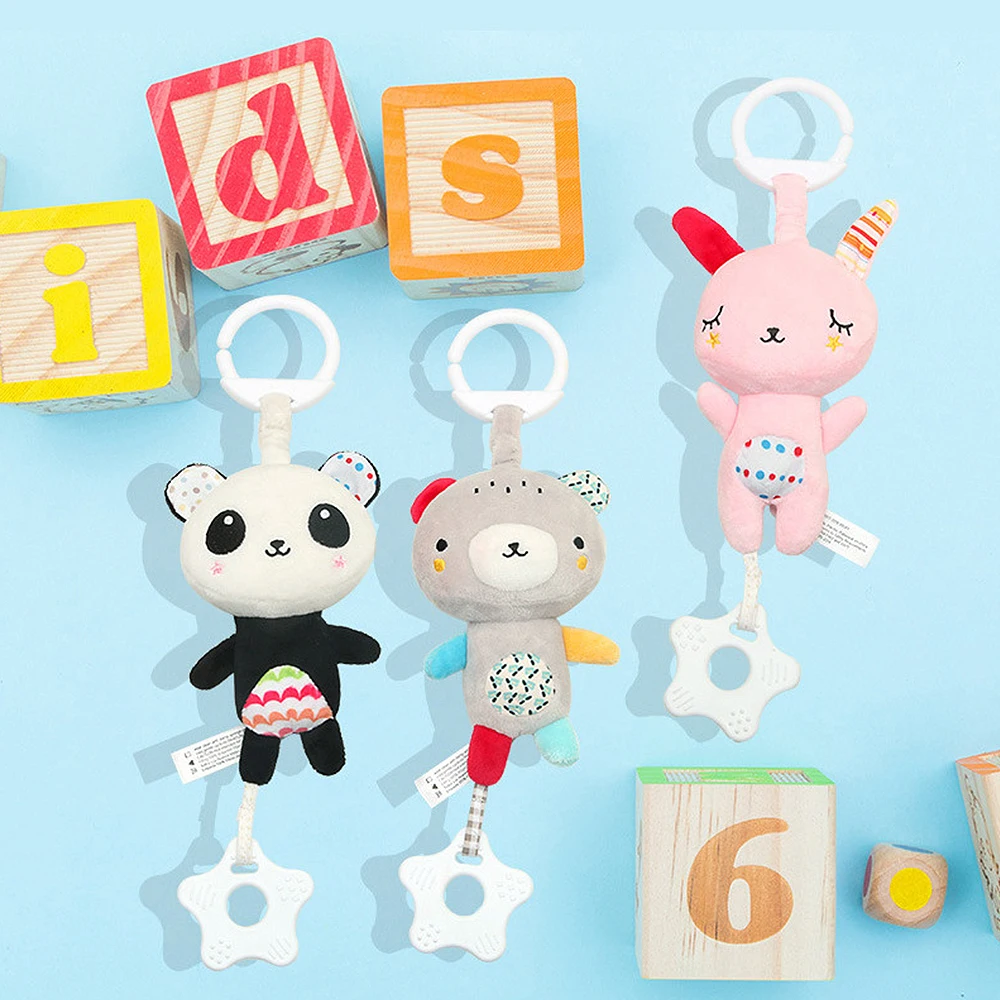 Детская погремушка для новорожденных милые животные детская коляска кровать