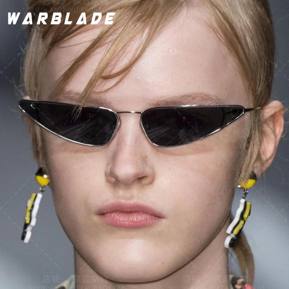 Женские солнцезащитные очки кошачий глаз WARBLADE в металлической оправе роскошные